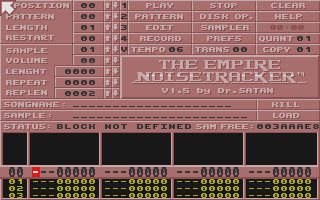 The Empire Noisetracker (ST-NoiseTracker)の画面
