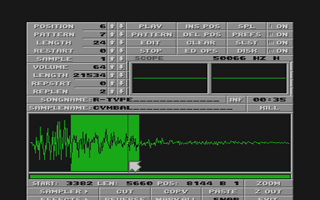 ProTracker STの画面