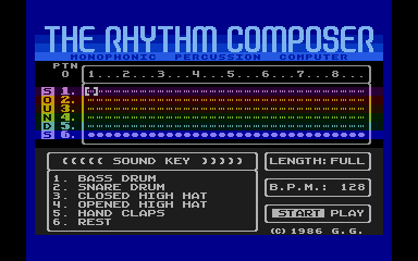 The Rhythm Composerの画面