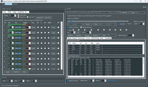 LAVIOR AURAのAURA HOSTの画面