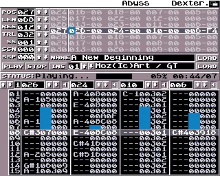 AHX Trackerの画面