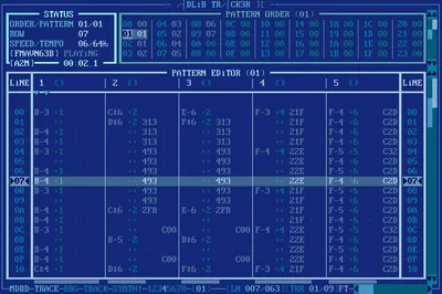 Adlib Tracker IIの画面