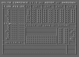 Delta Music Composerの画面