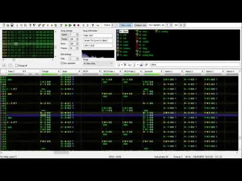 j0CC-FamiTrackerの画面