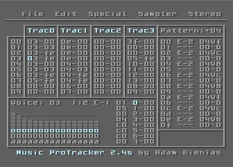Music ProTrackerの画面