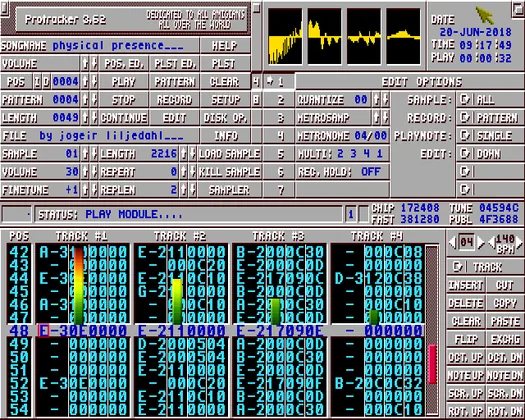 ProTrackerの画面