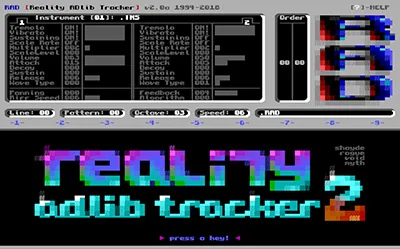 Reality Adlib Tracker (RAD 2)の画面