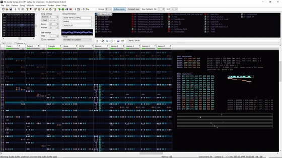 Dn-FamiTrackerの画面