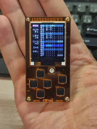ESPboy Trackerの画面