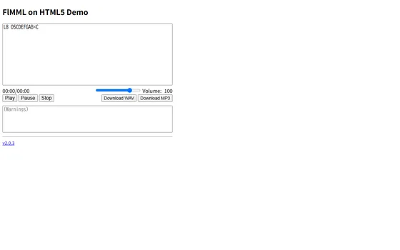 FlMML on HTML5の画面