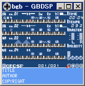 GBMCで書き出したGBDSPの画面
