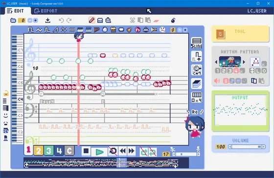 Lovely Composerの画面
