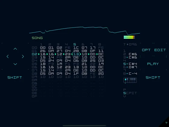 M8 Music Trackerの画面