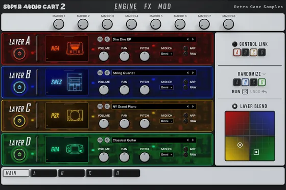Super Audio Cart 2の画面