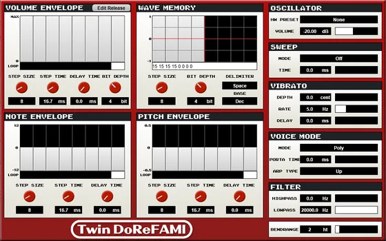 Twin DoReFAMIの画面